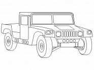 Hummer de l'armée américaine - coloriage n° 25