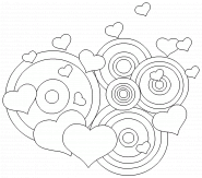 Coeurs de la Saint Valentin - coloriage n° 261