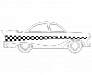 Taxi des années 1960 - coloriage n° 265