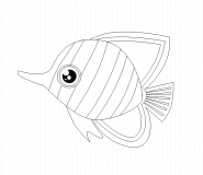 Poisson à découper pour le 1er avril ! - coloriage n° 280