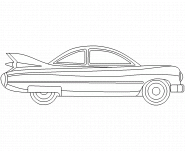Cadillac rose de 1959 - coloriage n° 285