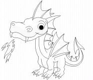 Bébé dragon - coloriage n° 311
