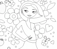 Jolie fille - coloriage n° 314