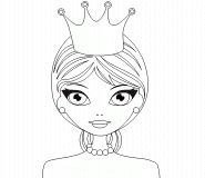 Princesse - coloriage n° 317