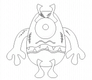 Cyclope aux dents acérées - coloriage n° 331