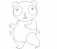 Panda rigolo qui danse ! - coloriage n° 337