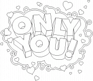 Only You ! - coloriage n° 341