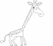 La girafe au long cou - coloriage n° 345