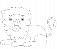 Lion rigolo - coloriage n° 346