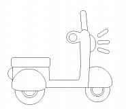 Scooter vespa - coloriage n° 353