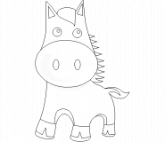 Petit poney cabotin - coloriage n° 360