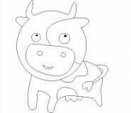 Vache tachetée - coloriage n° 363