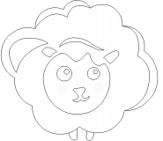 Mouton laineux - coloriage n° 372