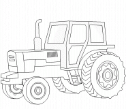 Tracteur agricole - coloriage n° 374