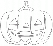 Citrouille d'Halloween souriante - coloriage n° 386