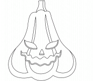 Potimarron d'Halloween - coloriage n° 388