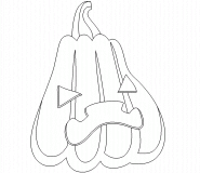 Citrouille étrange en forme de poire - coloriage n° 394