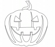 Citrouille d'Halloween à colorier - coloriage n° 399