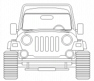 Véhicule tout-terrain "Jeep Wrangler" - coloriage n° 408