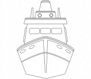 Bateau garde-côtes - coloriage n° 412