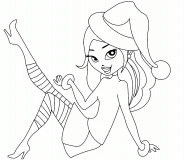 La fille du Père Noël ??? - coloriage n° 419