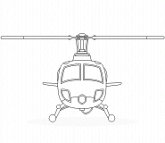 Hélicoptère de la police - coloriage n° 426