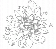 Mandala floral - coloriage n° 427