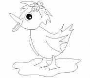 Joyeux petit canard - coloriage n° 428