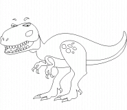 Dinosaure (tyrannosaure) - coloriage n° 429