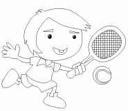 Joueur de tennis - coloriage n° 447