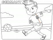 Joueur de foot de l'équipe d'Allemagne - coloriage n° 46