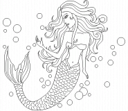 Maélys, la sirène bleue - coloriage n° 461