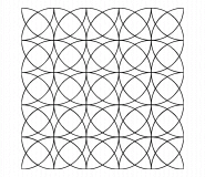Coloriage géométrique à base de cercles - coloriage n° 467