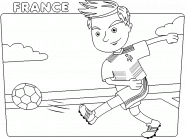 Joueur de foot de l'équipe de France - coloriage n° 47