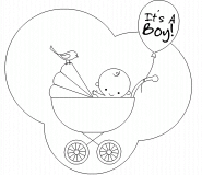 It's a boy ! C'est un garçon ! - coloriage n° 470