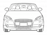 AUDI TT SPORT vue de face - coloriage n° 5