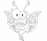 Le monstre papillon - coloriage n° 505