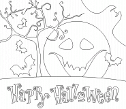 Happy Halloween - coloriage n° 506