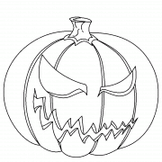 Citrouille d'Halloween qui flanque la trouille ! - coloriage n° 508