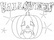 Citrouille d'Halloween effrayée - coloriage n° 51