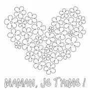 Maman, je t'aime ! - coloriage n° 524