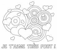 Je t'aime très fort ! - coloriage n° 525