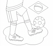 Joueur de foot brésilien - coloriage n° 536