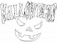 Logo Halloween à colorier - coloriage n° 54