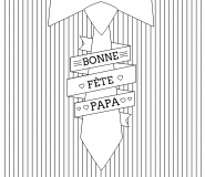 Cravate "Bonne Fête Papa" - coloriage n° 541