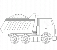 Camion benne de terrassement  - coloriage n° 550