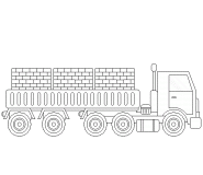 Camion de transport - coloriage n° 553