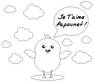 Je t'aime papounet ! Bonne fête des Pères ! - coloriage n° 565