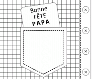 Chemise à carreaux "Bonne Fête PAPA" - coloriage n° 570