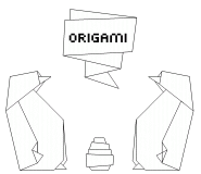 Penguins en origami - coloriage n° 573